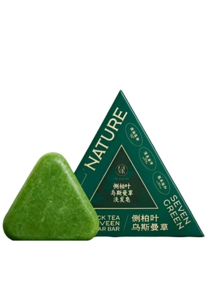 Seven Green Nature Green Herbal Soap for Hair Care and Hair Fall Reduction - Image 4